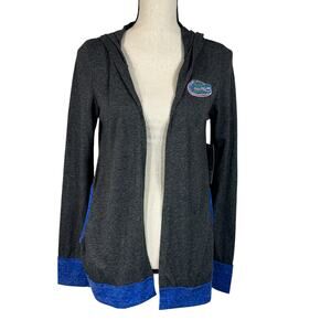 Colosseum Medium Florida Gators Open Jacket Hooded Lightweight Heathered Womens